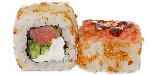 Запеченный в кунжуте кимчи с лососем