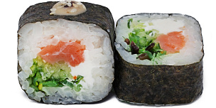 Кимпаб с копченым лососем